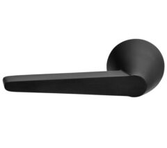 Gatdeel Links Deurkruk CONE OH100 op rozet PVD mat zwart