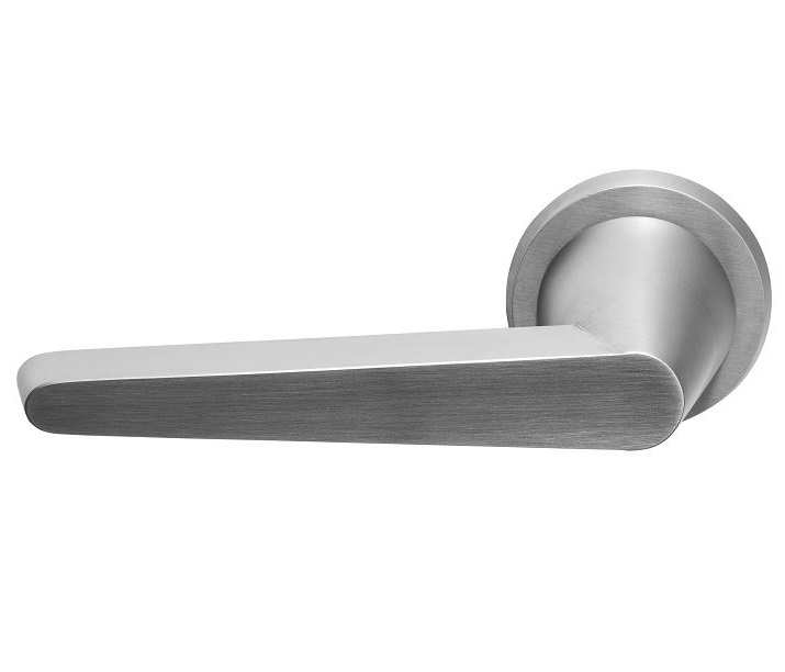 Gatdeel Links Deurkruk CONE OH101 op rozet mat rvs