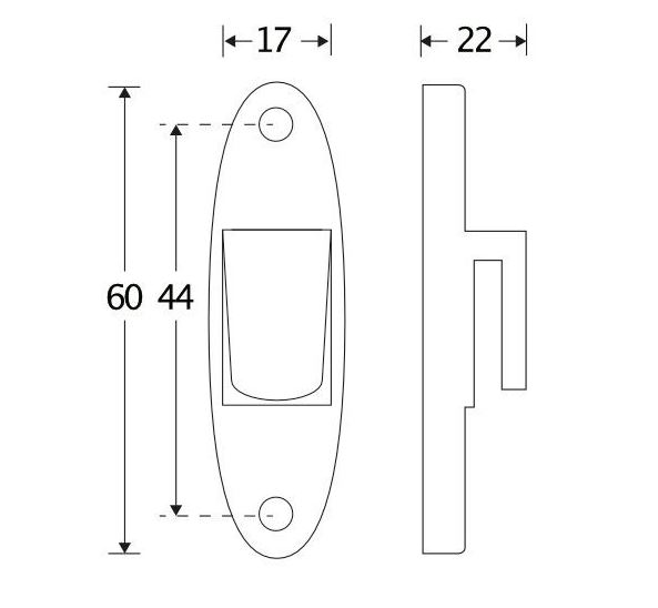 Sluithaak tbv raamboom ovaal mat zwart