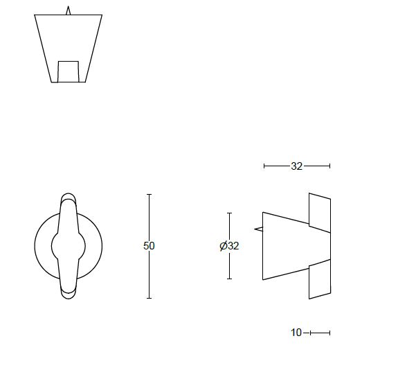 Meubelknop CONE OH32M PVD mat zwart
