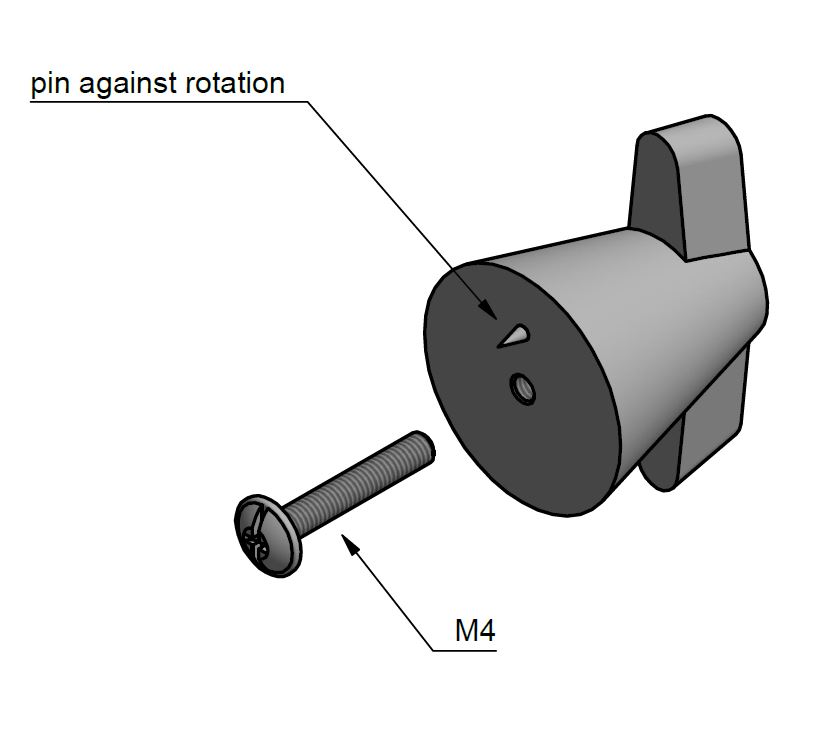 Meubelknop CONE OH32M PVD mat zwart