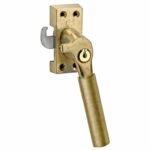 SKG Raamsluiting Met Sluitplaat Rechts Bauhaus messing antiek