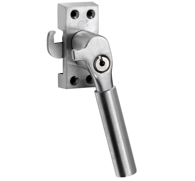 SKG Raamsluiting Met Sluitplaat Rechts Bauhaus mat nikkel ongelakt