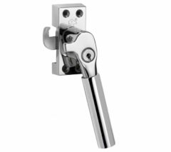 SKG Raamsluiting Met Sluitplaat Rechts Bauhaus glans nikkel