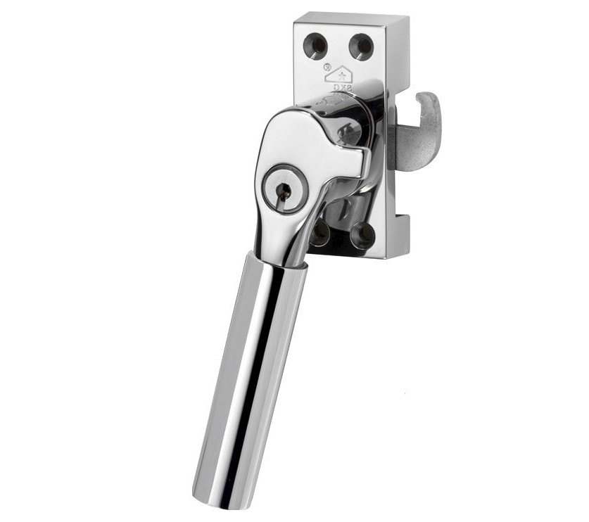 SKG Raamsluiting Met Sluitplaat Links Bauhaus glans nikkel