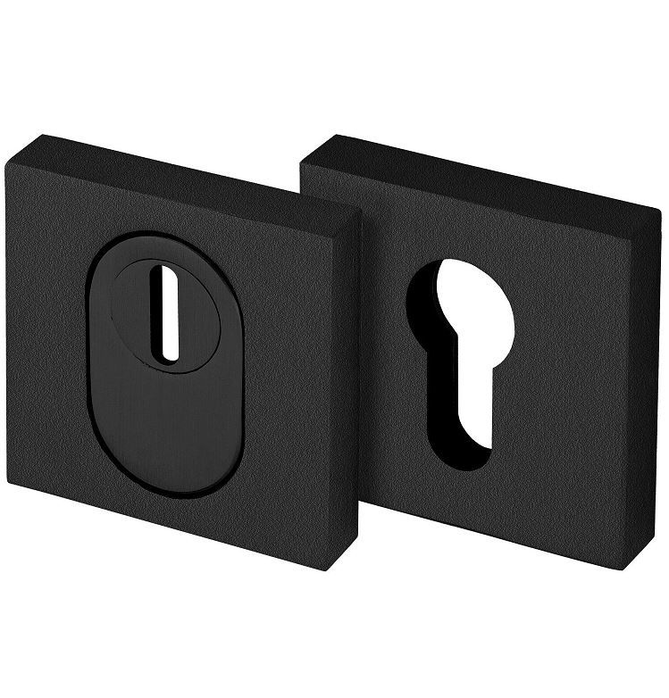 SKG3 Quattro veiligheidsrozet vierkant met kerntrekbeveiliging zwart