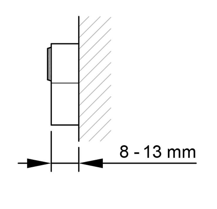SKG3 Nova veiligheidsrozet rond met kerntrekbeveiliging rvs mat