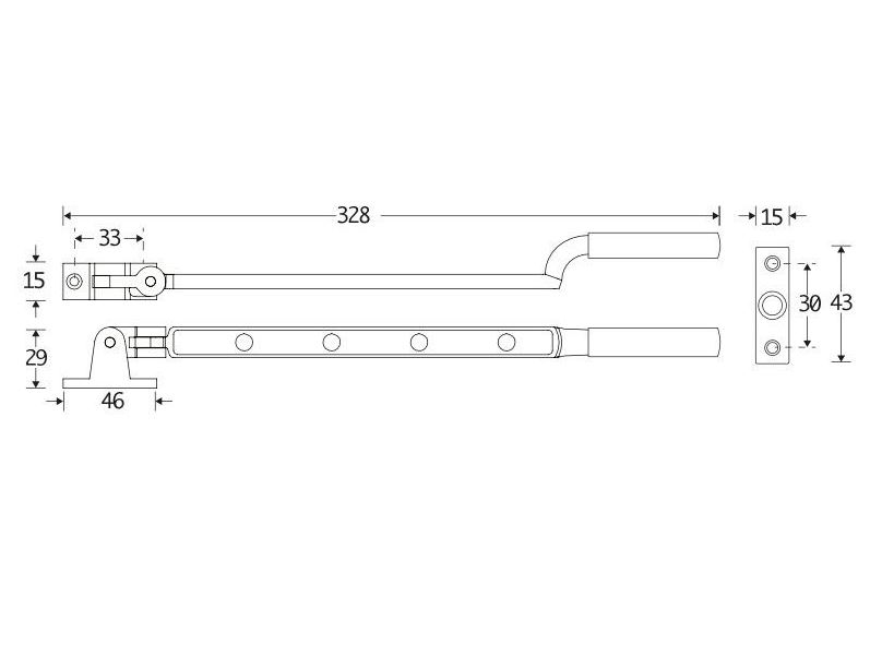 Uitzetijzer Bauhaus messing antiek