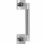 Deurgreep Bauhaus vierkant rozet 300 mm glans nikkel