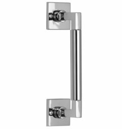 Deurgreep Bauhaus vierkant rozet 300 mm glans nikkel