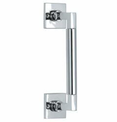 Deurgreep Bauhaus vierkant rozet 600 mm glans chroom