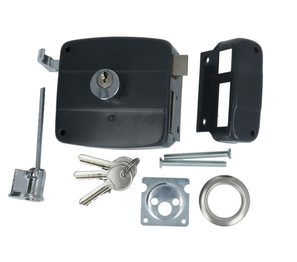 Oplegdeurslot 7490 DIN links antraciet gelakt