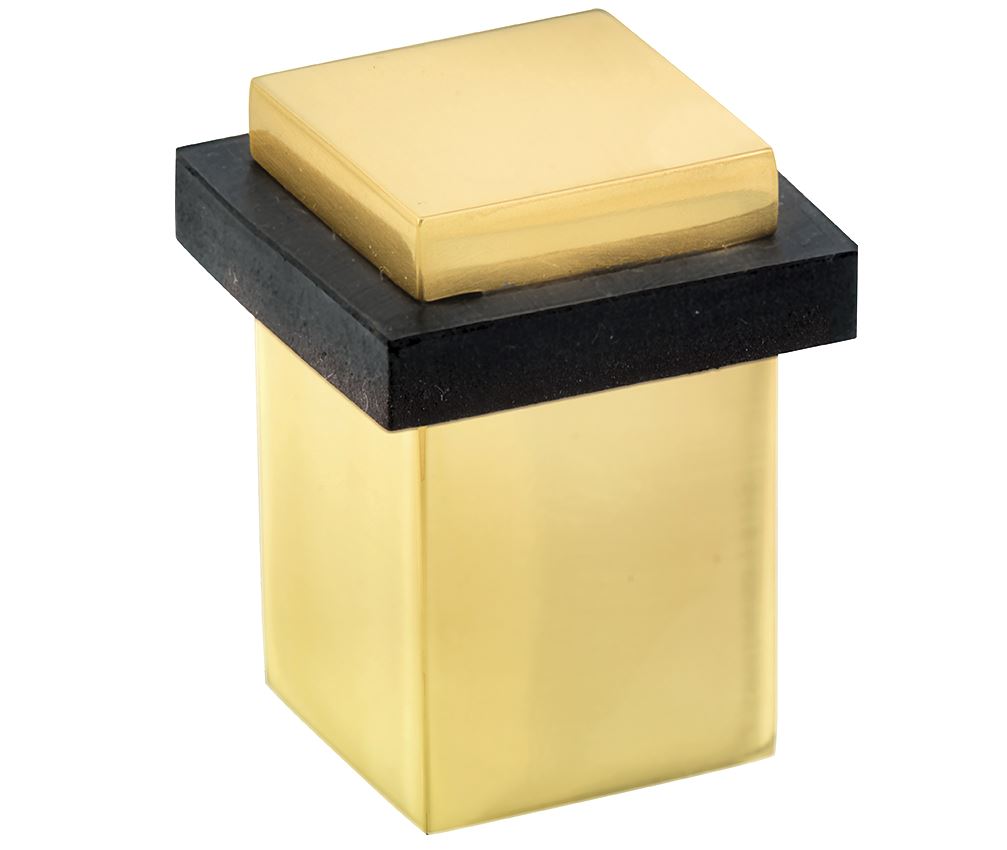 Deurstopper Vierkant messing gelakt