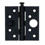 S2 veiligheids nylonlagerscharnier rechte hoeken 76x76 zwart SKG**