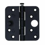 S2 veiligheids nylonlagerscharnier ronde hoeken 89x89 zwart SKG***