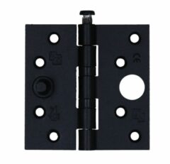 S2 veiligheids nylonlagerscharnier rechte hoeken 89x89 zwart SKG***