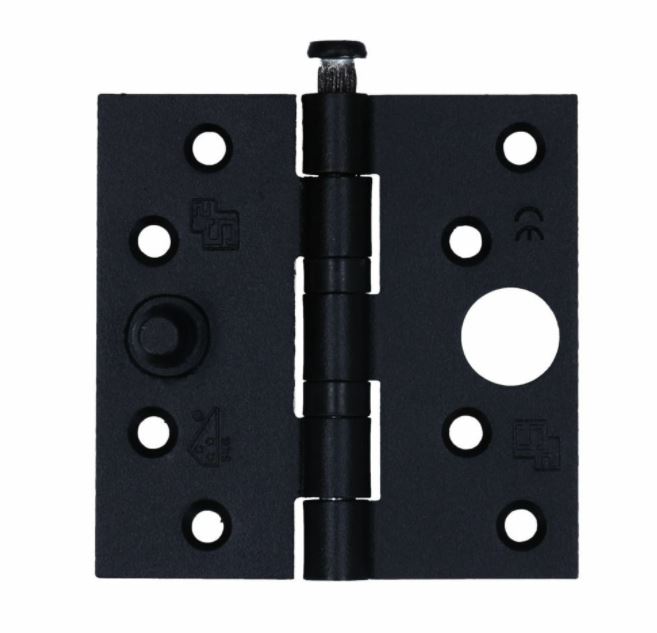 S2 veiligheids nylonlagerscharnier rechte hoeken 89x89 zwart SKG***