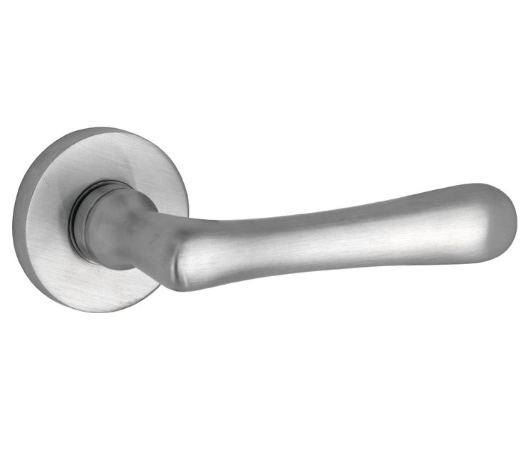 Deurkruk op geveerd rozet Linea/Vivo mat nikkel ongelakt