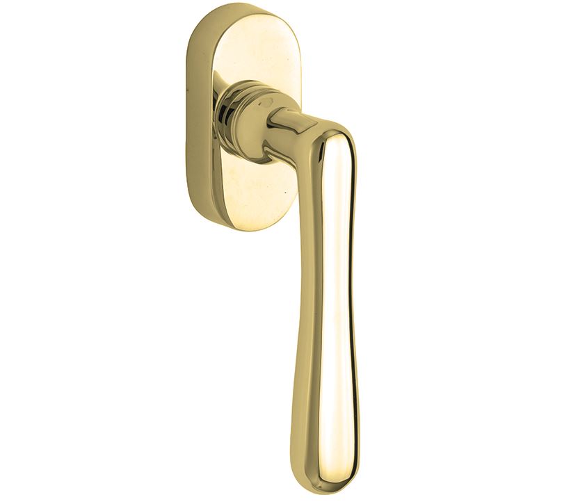 Draaikiepgarnituur Linea/Elegant messing ongelakt