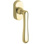 Draaikiepgarnituur Linea/Elegant messing gelakt