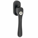 SKG2 Draaikiepgarnituur afsluitbaar Linea/ovaal mat zwart