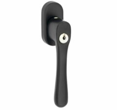 SKG2 Draaikiepgarnituur afsluitbaar Linea/ovaal mat zwart