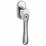 SKG2 Draaikiepgarnituur afsluitbaar Linea/ovaal glans nikkel