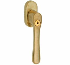 SKG2 Draaikiepgarnituur afsluitbaar Linea/ovaal messing antiek