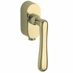 SKG2 Draaikiepgarnituur afsluitbaar Linea/Elegant messing gelakt