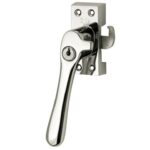 SKG Raamsluiting Met Sluitplaat Links Linea glans nikkel