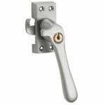 SKG Raamsluiting Met Sluitplaat Rechts Linea mat nikkel ongelakt