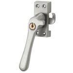 SKG Raamsluiting Met Sluitplaat Links Linea mat nikkel ongelakt