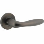 Deurkruk Jupiter op rozet ø53x8mm rvs antraciet grijs