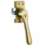 SKG Raamsluiting Met Sluitplaat Rechts Linea messing antiek