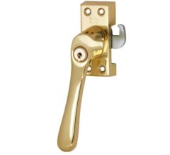 SKG Raamsluiting Met Sluitplaat Links Linea messing gelakt