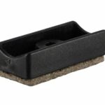 Sleebuisglijder 22 mm met Vilt Zwart