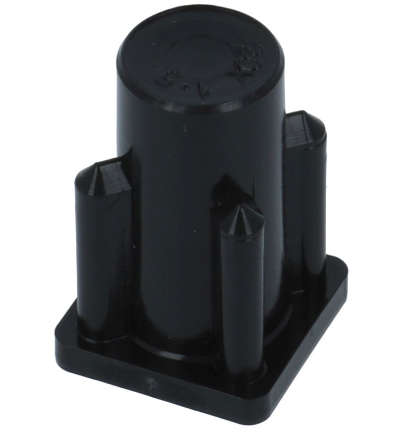 Inzetdop 20x20x1.5 ø8mm voor meubelwielen M8