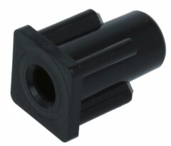 Inzetdop 20x20x1.5 ø8mm voor meubelwielen M8