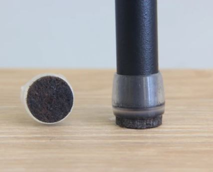 Omsteekdop PVC ⌀14 mm Naturel + Vilt