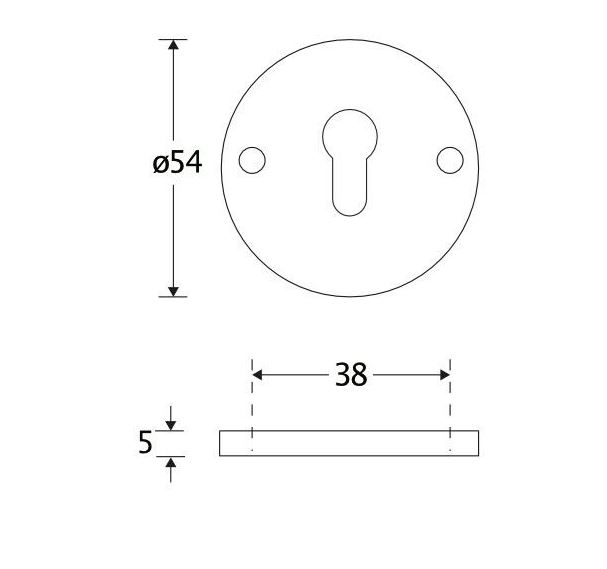 SKG3 cilinderrozet binnen Elegant mat nikkel ongelakt
