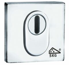 SKG3 cilinderrozet buiten + kerntrekbeveiliging Bauhaus glans chroom