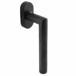 Intersteel raamkruk Jura op ovaal rozet zwart