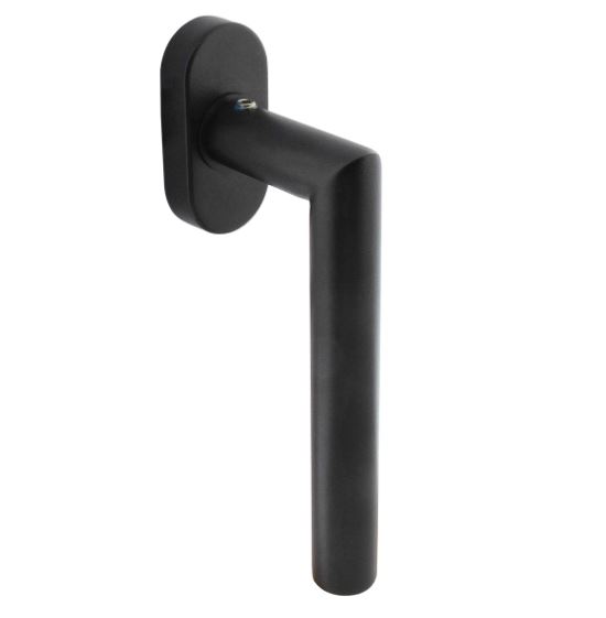 Intersteel raamkruk Jura op ovaal rozet zwart