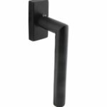 Intersteel raamkruk Jura op rechthoekig rozet zwart