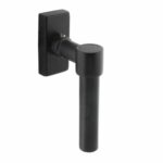 Intersteel raamkruk L-vorm Recht op rechthoekig rozet zwart