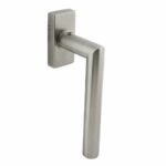 Intersteel raamkruk Jura op rechthoekig rozet rvs