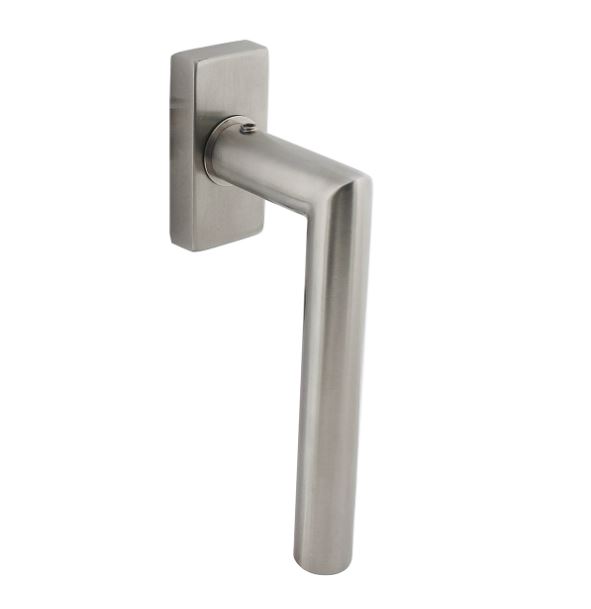 Intersteel raamkruk Jura op rechthoekig rozet rvs