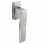 Intersteel raamkruk Amsterdam op rechthoekig rozet rvs