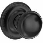 Voordeurknop Paddenstoel 70mm mat zwart