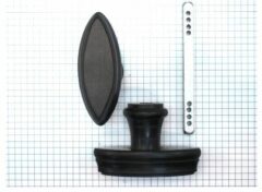 Set deurkrukken ebben met freesrand ovaal 82 x 35 mm